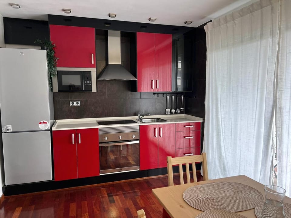 Kitchen or kitchenette, oven, stove