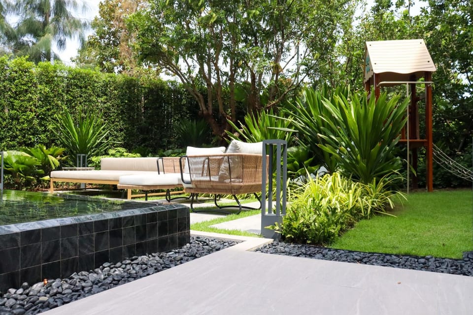 Children play ground, Garden, Swimming pool