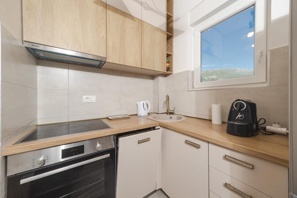 Coffee/tea facilities, Kitchen or kitchenette, dishwasher, stove
