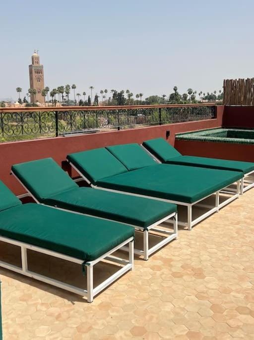 Pool view, sunbed