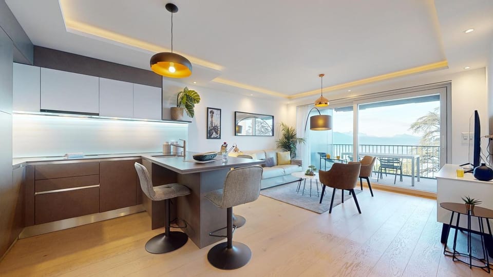 Kitchen or kitchenette, Living room