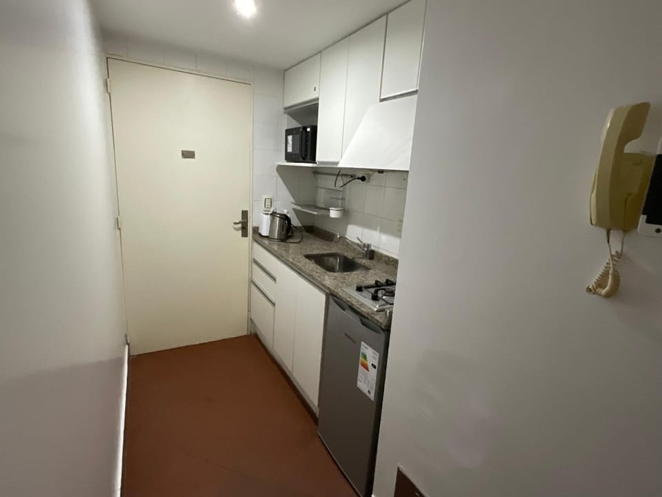 Kitchen or kitchenette, oven