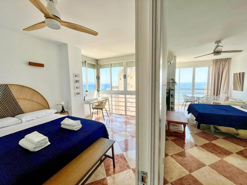 Bed, View (from property/room), Photo of the whole room, Bedroom, Sea view