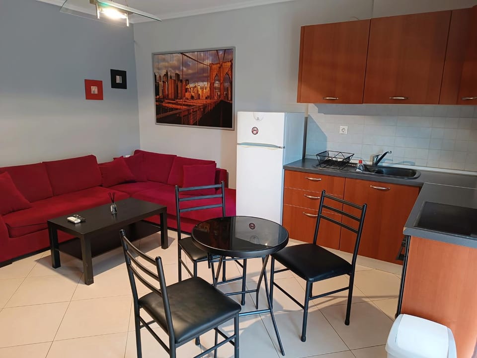 Living room, kitchen