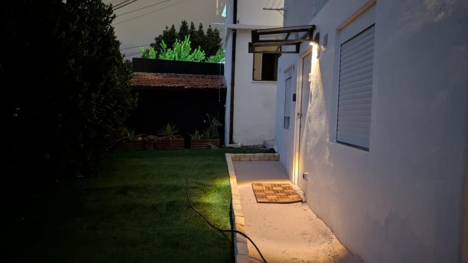 Property building, Night, Garden, Garden view