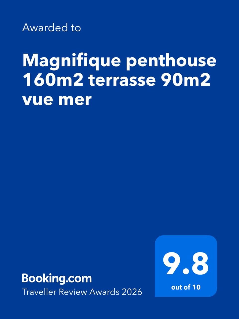 Magnifique penthouse 160m2 terrasse 90m2 vue mer Apartment in Tangier