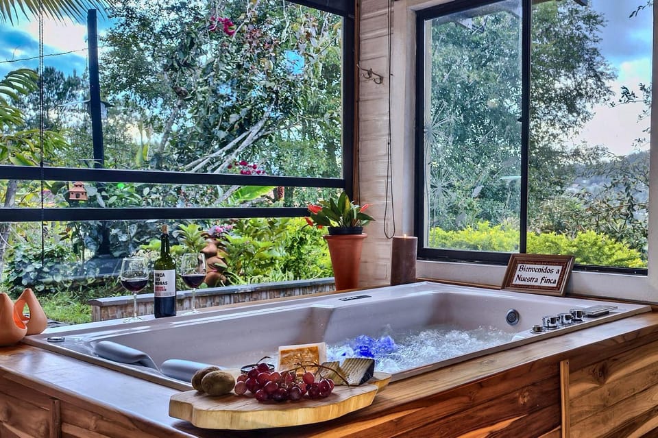 Hot Tub, Food and drinks, Garden view