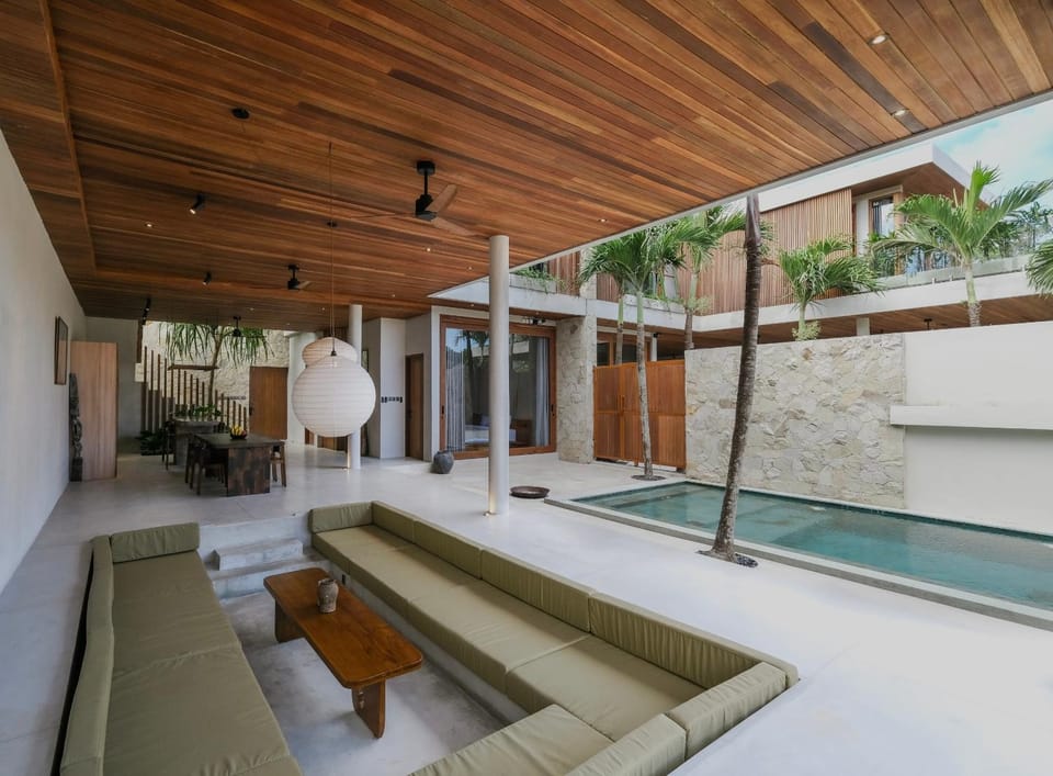 Living room, Pool view, Swimming pool