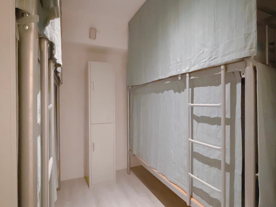 Bed, Photo of the whole room, Bedroom, bunk bed, wardrobe