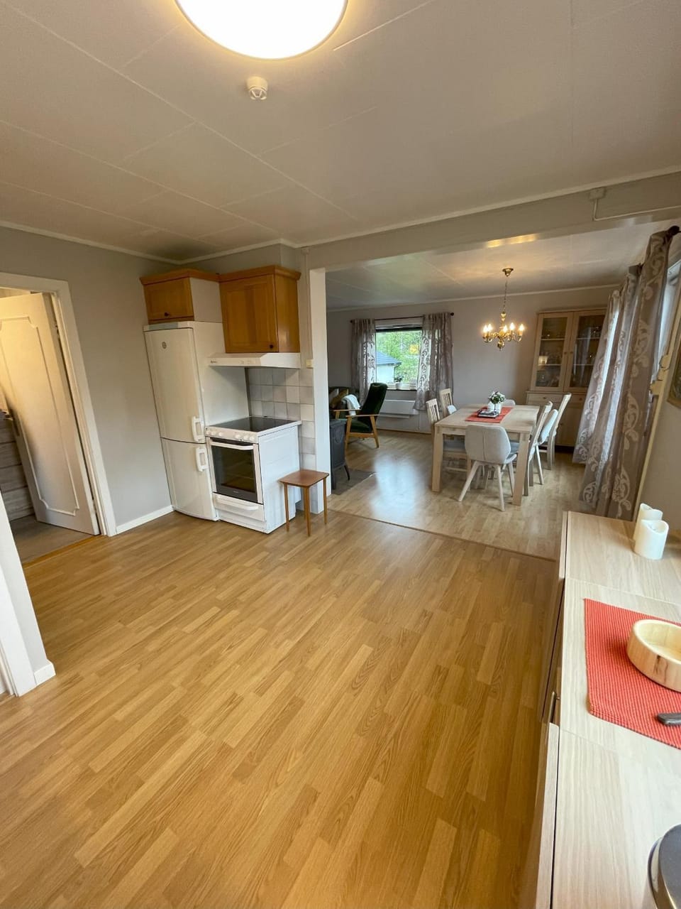 Kitchen or kitchenette, Dining area, oven, stove, kitchen