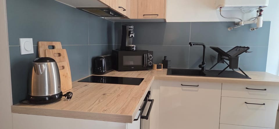 Coffee/tea facilities, stove, toaster