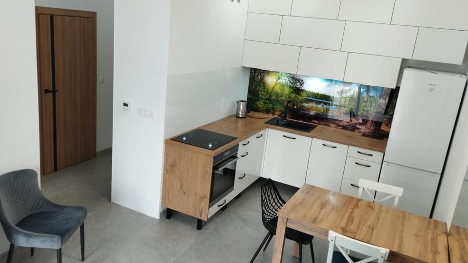 Dining area, dishwasher, oven, stove