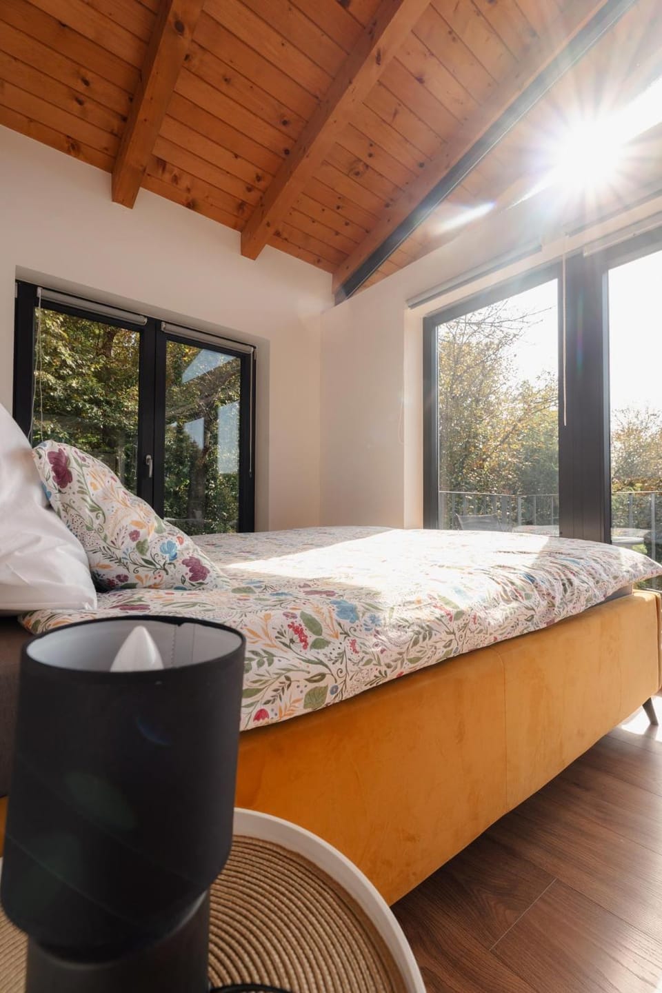Bed, Natural landscape, View (from property/room), Bedroom