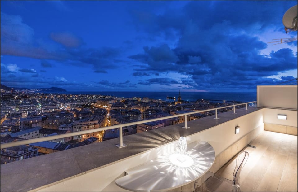 Night, Natural landscape, View (from property/room), Balcony/Terrace, City view, Sea view