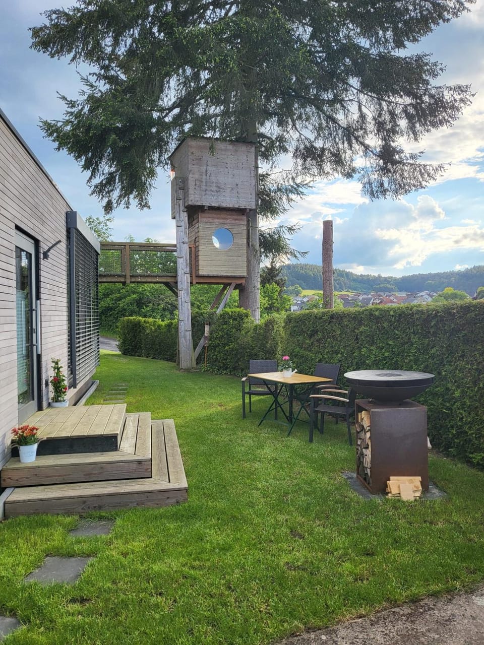 Property building, Garden, Garden view