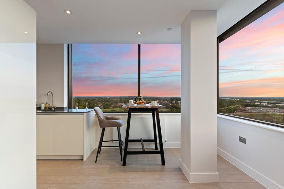 Natural landscape, View (from property/room), Kitchen or kitchenette, Living room, Dining area