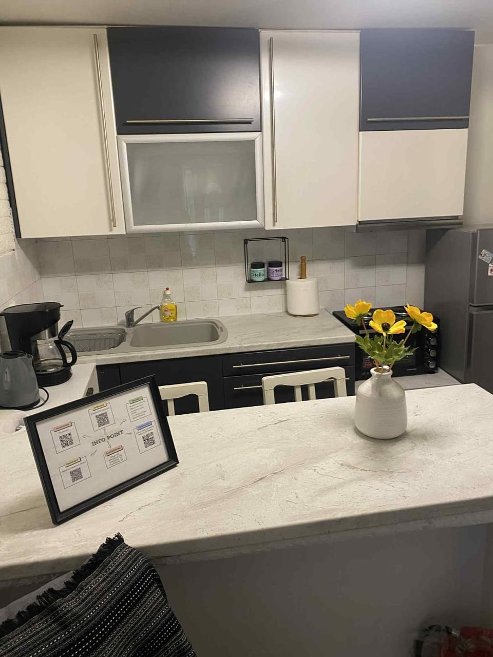 Kitchen or kitchenette, stove, toaster
