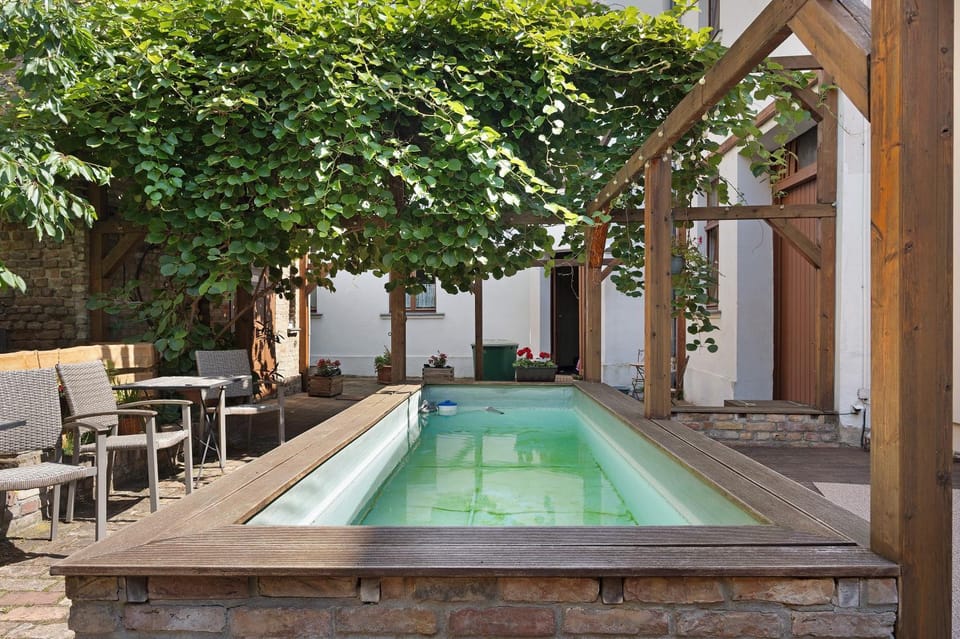 Property building, Living room, Swimming pool