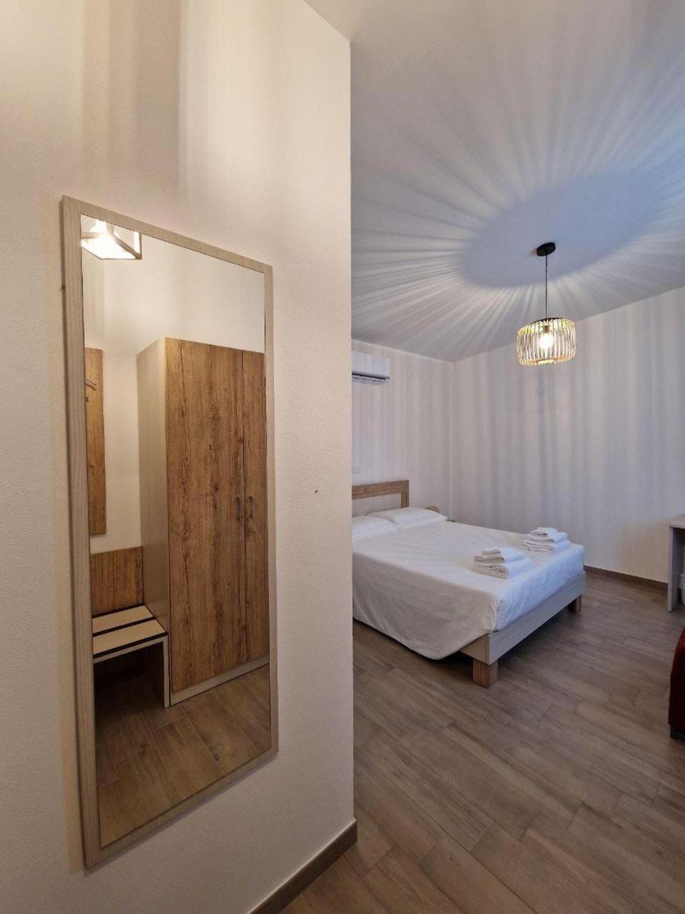 Bed, Photo of the whole room, Bedroom, towels, wardrobe