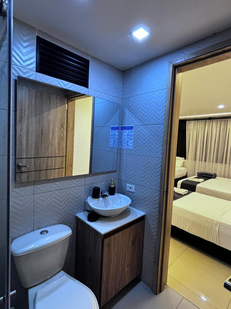 Shower, Bathroom, Bedroom, flat iron, hair dryier, towels
