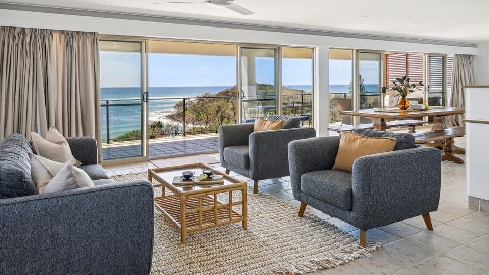 Living room, Seating area, Sea view