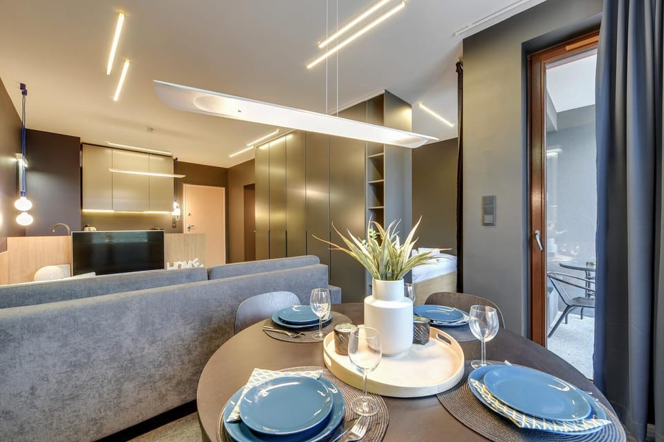 Kitchen or kitchenette, Living room, Seating area