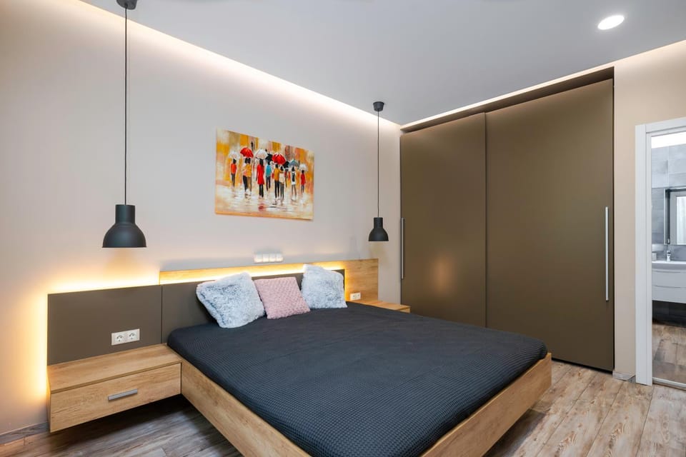 Bed, Photo of the whole room, Bedroom, wardrobe