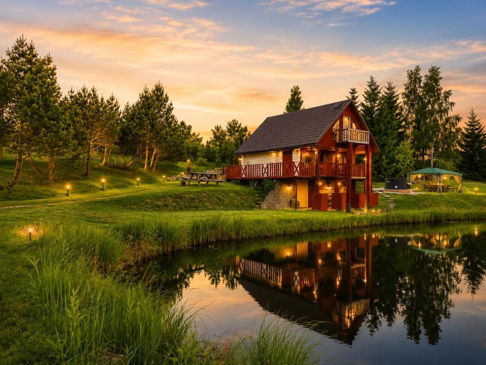 Peaceful Nature Cottage near Talsi with Hot Tub, Sauna & Pond, Camping Ives Campground/ 
RV Resort in Latvia