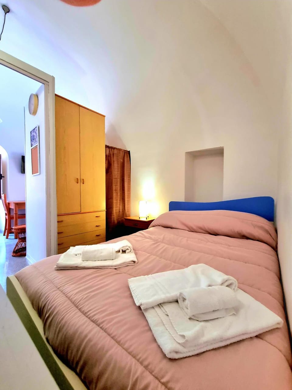 Bed, Photo of the whole room, Bedroom, towels, wardrobe