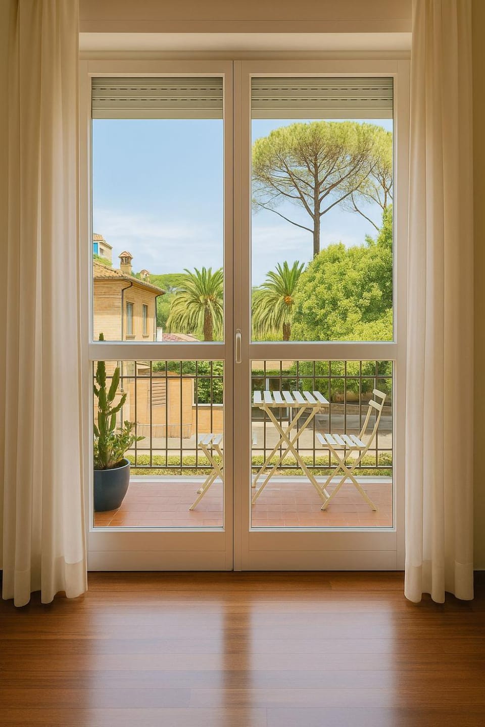 View (from property/room), Balcony/Terrace, Garden view