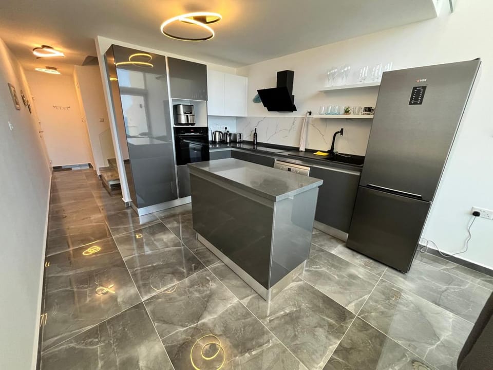 Kitchen or kitchenette, dishwasher, oven, stove