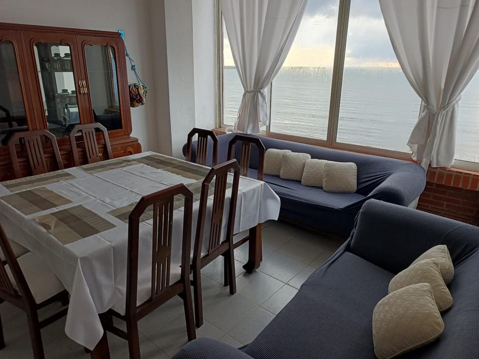 Living room, Seating area, Dining area, Sea view