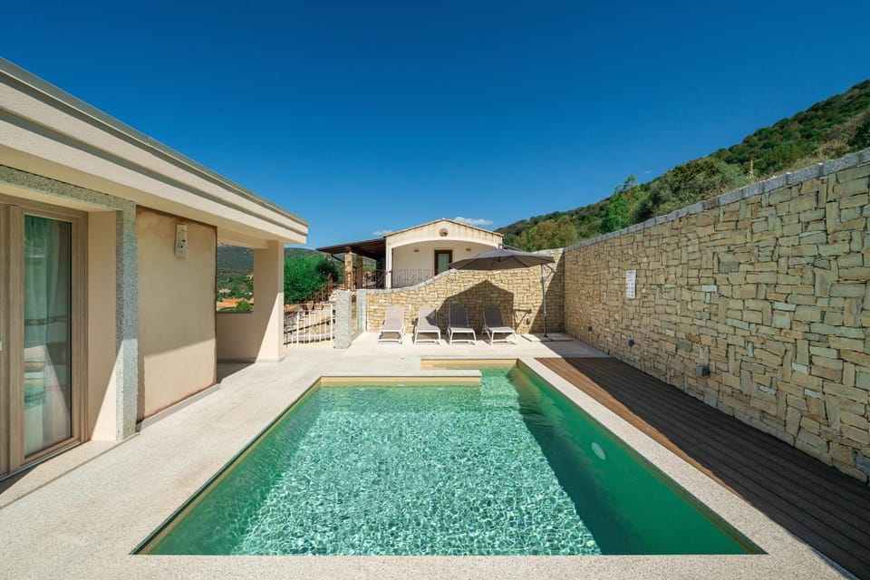 Property building, Living room, Swimming pool