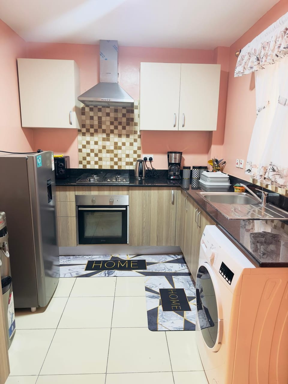 Kitchen or kitchenette, oven, stove