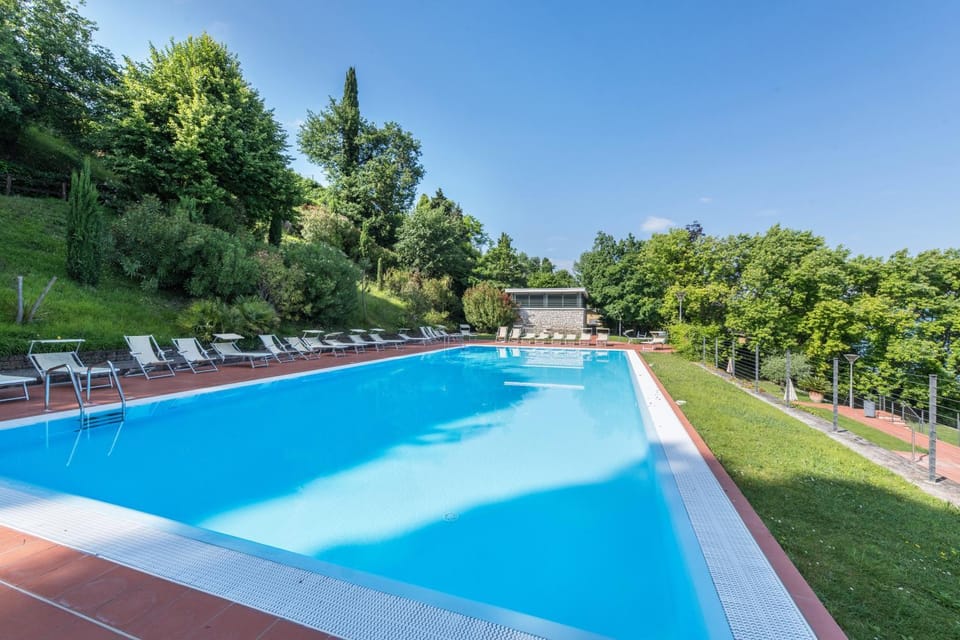 Property building, Living room, Swimming pool