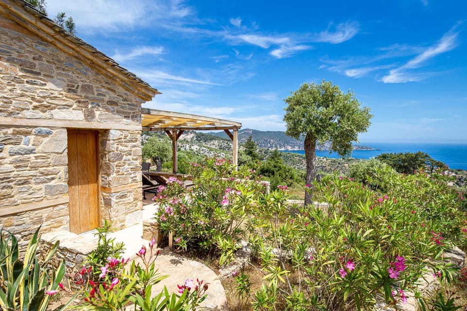 Natural landscape, Garden, Garden view, Sea view