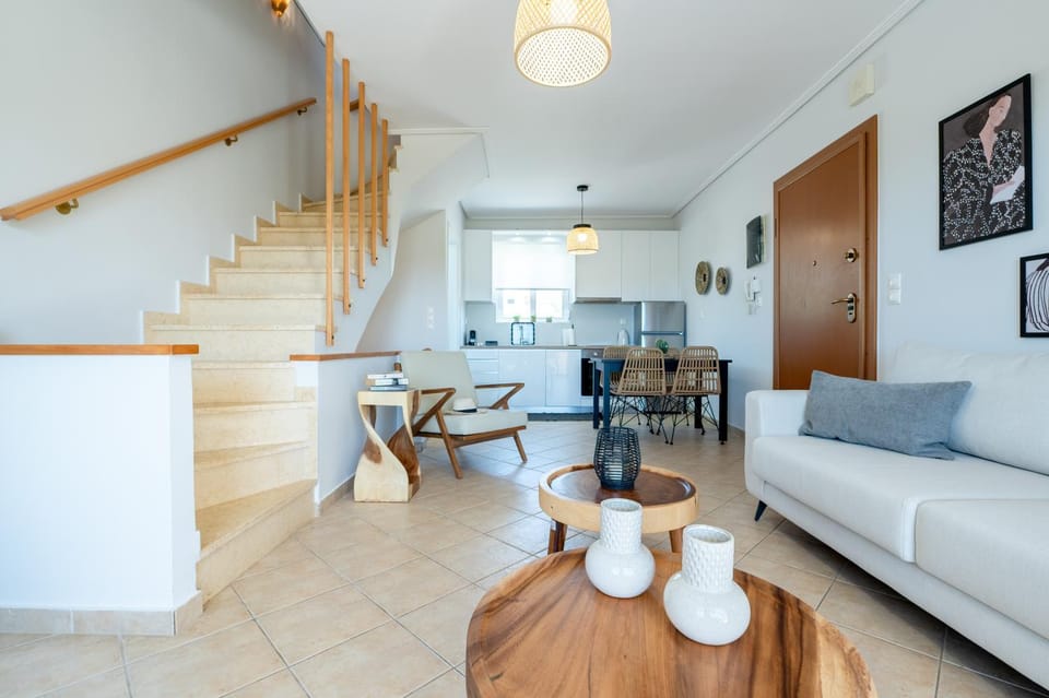 Living room, kitchen