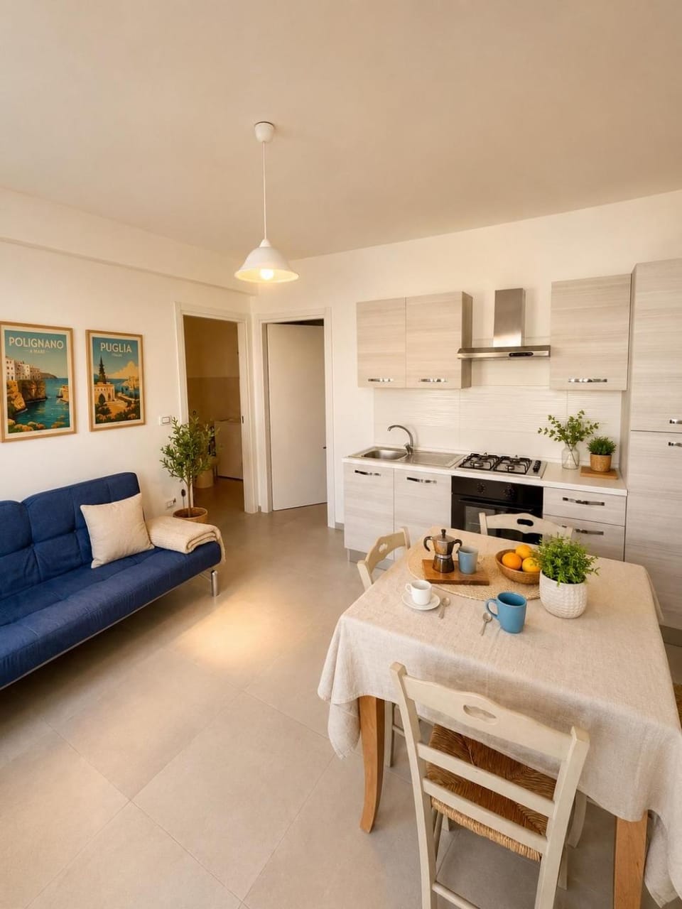 Kitchen or kitchenette, Living room, Dining area