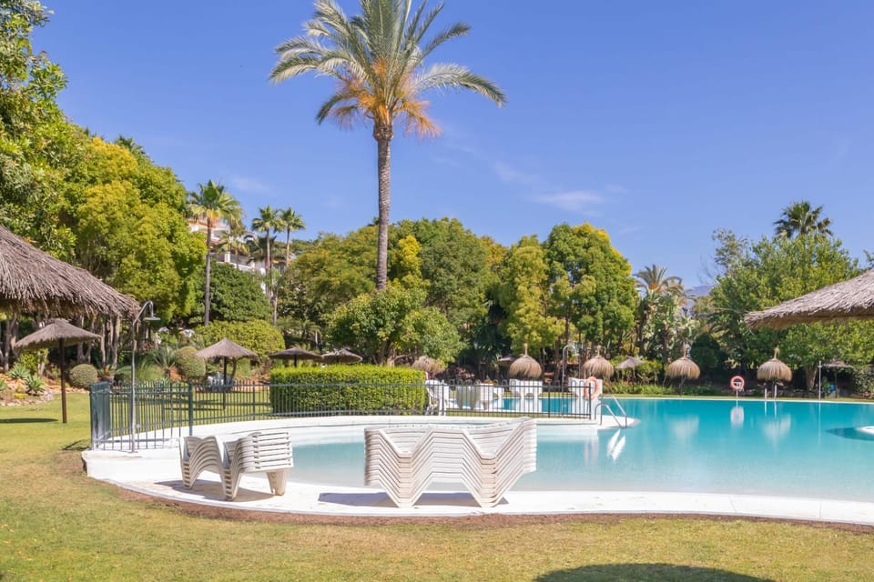 Solarium, Pool view, Swimming pool, sunbed