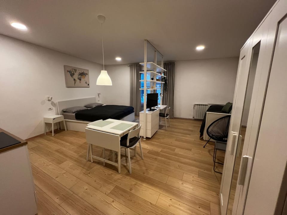 Kitchen or kitchenette, Living room, Bedroom