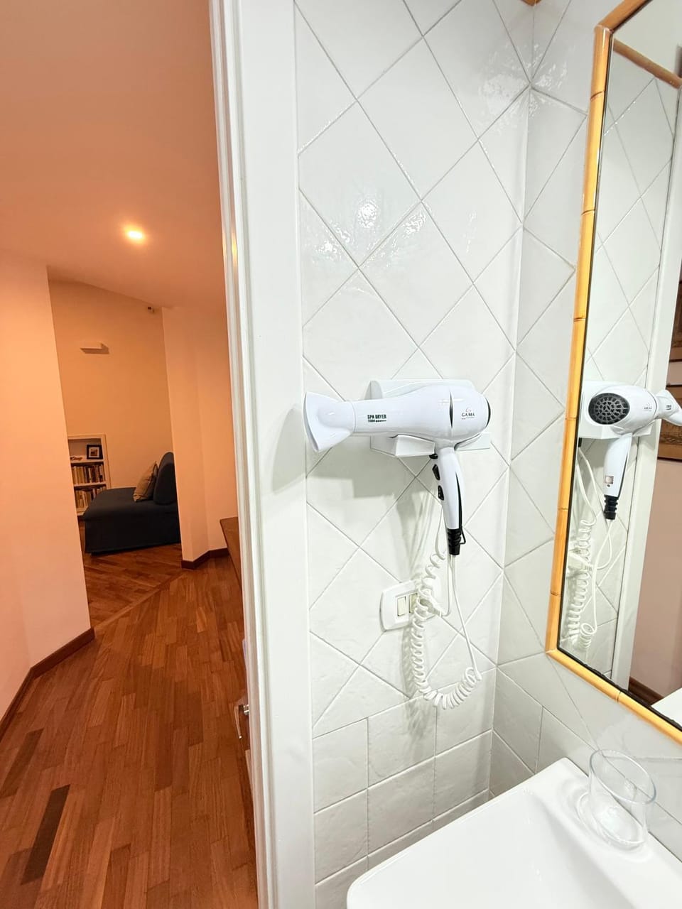 Shower, Toilet, Bathroom, hair dryier, towels