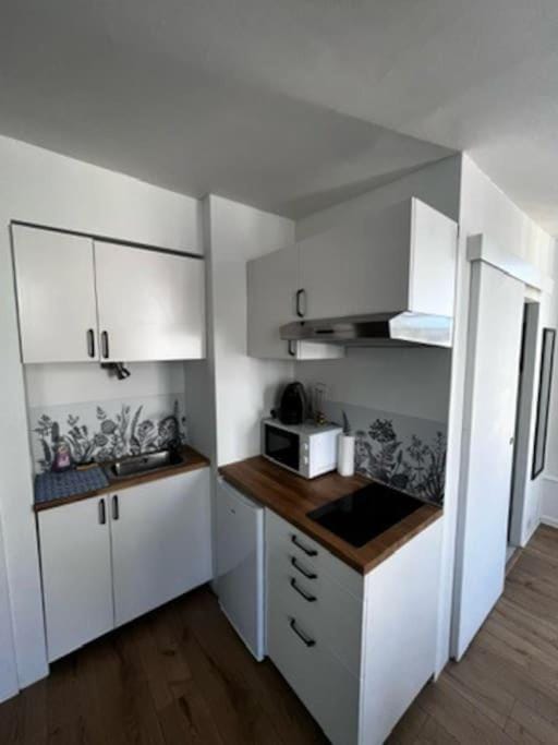 Coffee/tea facilities, Kitchen or kitchenette, stove