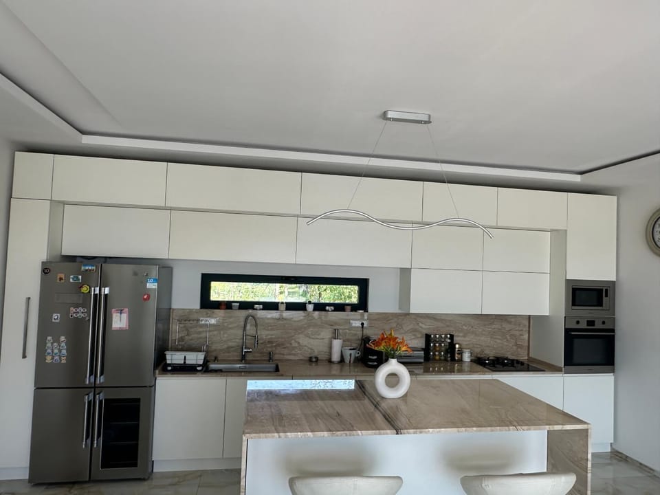 Kitchen or kitchenette, dishwasher, oven, stove