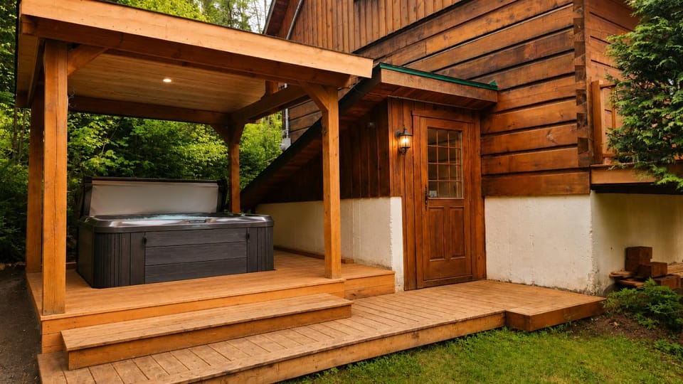Chalet des Sources SPA Gazebo panoramique House in Ontario