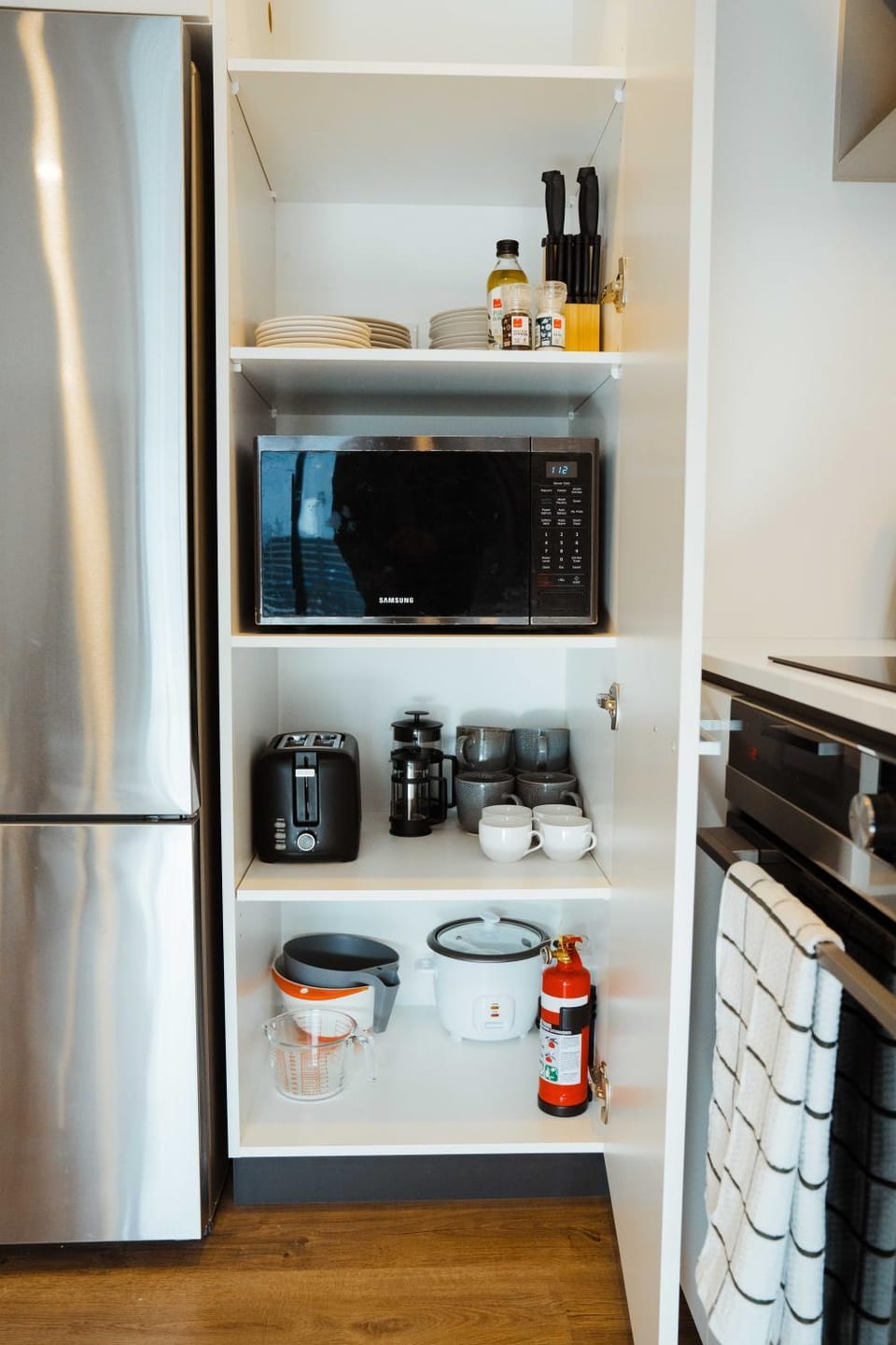 microwave, toaster