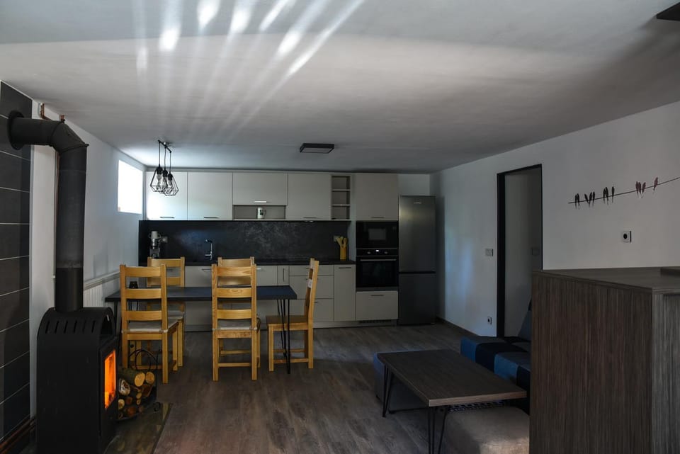 Kitchen or kitchenette, Seating area, Dining area, dishwasher, microwave, oven, stove