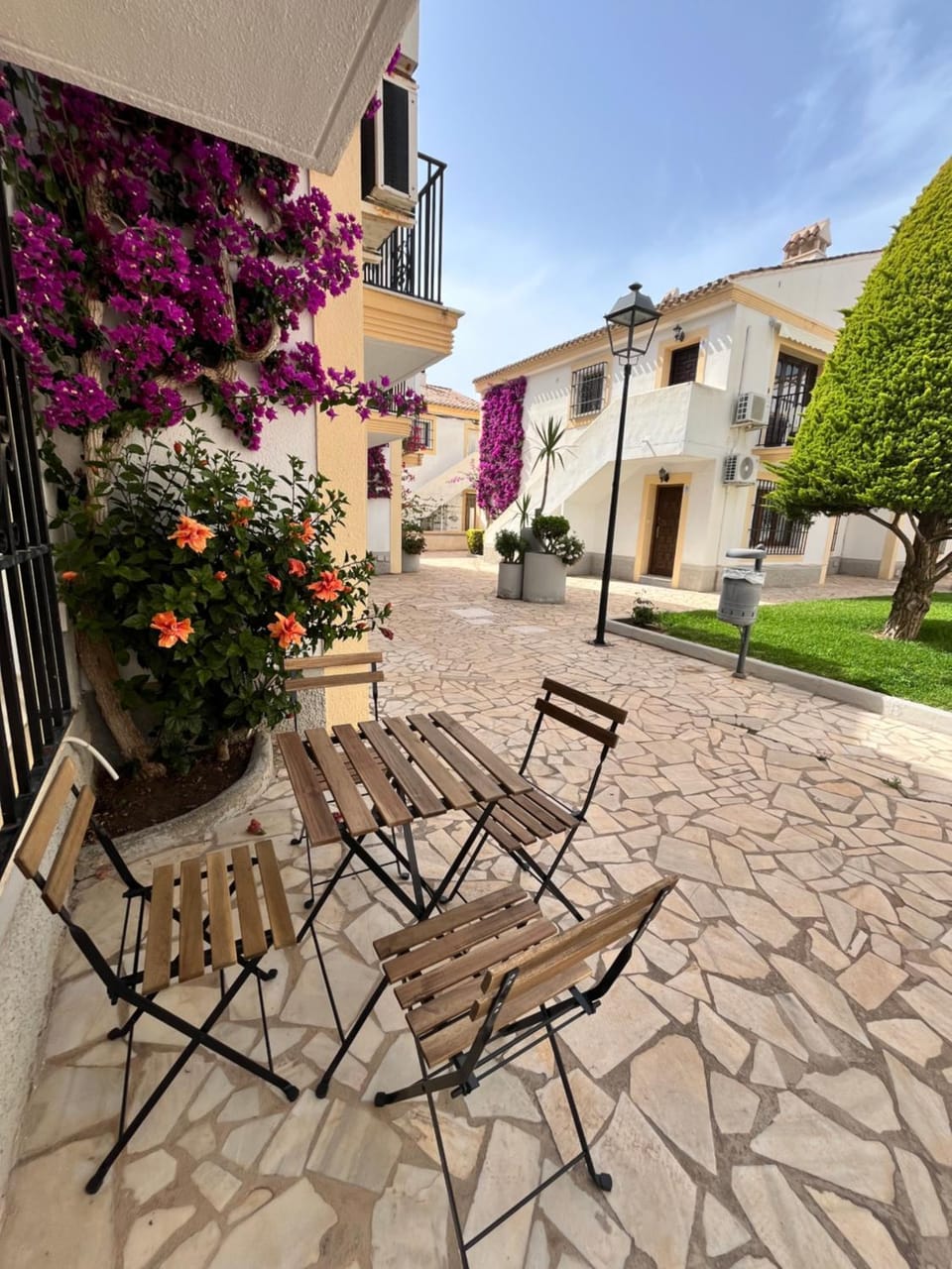 Property building, Patio, Garden, Garden view