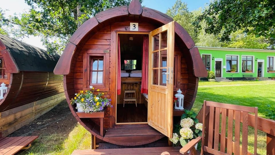 Nr 2 Campingfass mit Terrasse und Seeblick Luxury tent in Thuringia, Germany