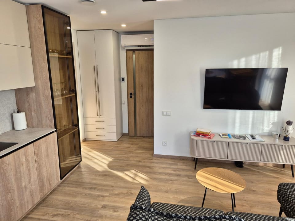 Day, Summer, TV and multimedia, Living room, kitchen