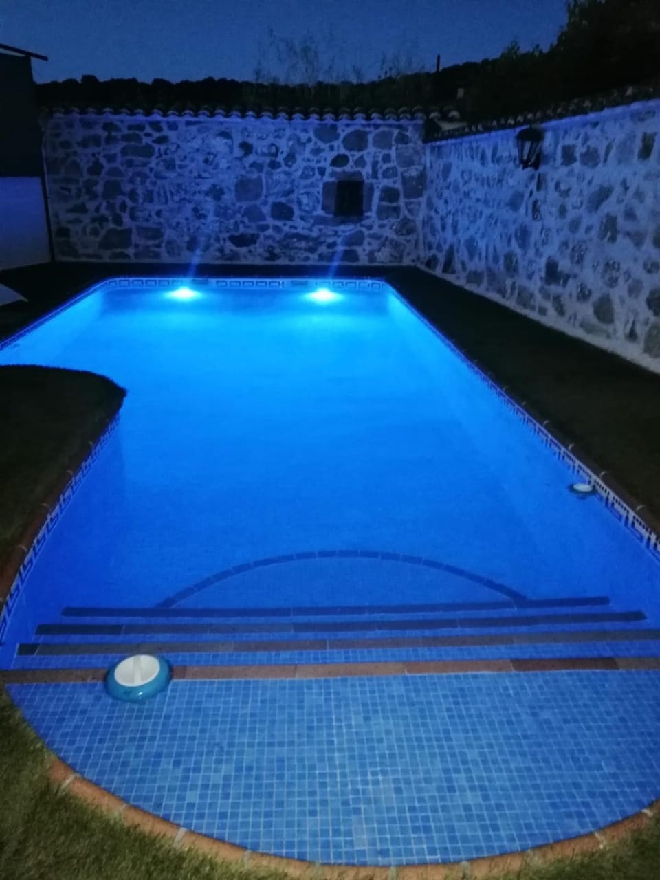 Night, Pool view, Swimming pool